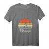 Damen Stand Up Paddling SUP T-Shirt mit V-Ausschnitt - Vintage Wassersportshirt für Hund und Wasserabenteuer