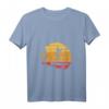 Sunset Stand Up Paddle Board T-Shirt für Frauen - Wassersport & Surferinnen Mode mit V-Ausschnitt, Vintage Sonnenuntergang Design