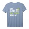Eat Sleep Gin Tonic T-Shirt – Lustiges Party-Design für Barkeeper, Gin Tonic Fans & Festival-Teilnehmer