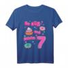 Kinder T-Shirt 'So süß und schon 7' – Niedliches Geburtstagsshirt für Mädchen zum siebten Geburtstag, bunt mit Herzen, Sternen, Cupcake & Donuts