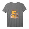 Kinder Ritter und Pferd - 5 Jahre Kindergeburtstag Geschenk T-Shirt für Jungen und Mädchen, perfekt für Märchen, Fasching und Geburtstagsfeiern