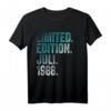 36. Geburtstag Mann T-Shirt - Limited Edition Juli 1988, Lustiges Geschenk & Dekoration für den 36. Geburtstag