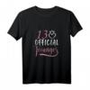Official Teenager 13. Geburtstag Mädchen T-Shirt mit Herz und Spruch – Perfektes Geschenk für Tochter, Schwester oder Enkelin