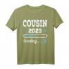 Cousin 2023 Loading T-Shirt - Lustiges Vintage Motiv für zukünftige Cousins, Schwangerschaftsankündigung & Babygeschenk