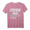 Cousin 2023 Loading T-Shirt - Lustiges Vintage Motiv für zukünftige Cousins, Schwangerschaftsankündigung & Babygeschenk