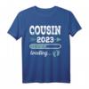 Cousin 2023 Loading T-Shirt - Lustiges Vintage Motiv für zukünftige Cousins, Schwangerschaftsankündigung & Babygeschenk