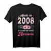 Geschenk zum 15. Geburtstag - Motiv Born in 2008, 15 Jahre, Mädchen & Teenager T-Shirt für Partys & Feiern