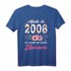 Geschenk zum 15. Geburtstag - Motiv Born in 2008, 15 Jahre, Mädchen & Teenager T-Shirt für Partys & Feiern