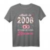 Geschenk zum 15. Geburtstag - Motiv Born in 2008, 15 Jahre, Mädchen & Teenager T-Shirt für Partys & Feiern