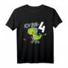 Kinder Dino Geburtstag T-Shirt - Ich bin 4 Jahre Dinosaurier Fahrrad, perfektes Geschenk für 4-Jährige Jungen und Mädchen zum Geburtstag & Weihnachten