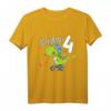 Kinder Dino Geburtstag T-Shirt - Ich bin 4 Jahre Dinosaurier Fahrrad, perfektes Geschenk für 4-Jährige Jungen und Mädchen zum Geburtstag & Weihnachten