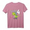 Kinder Dino Geburtstag T-Shirt - Ich bin 4 Jahre Dinosaurier Fahrrad, perfektes Geschenk für 4-Jährige Jungen und Mädchen zum Geburtstag & Weihnachten