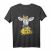 Lustiges Kuh Bandana T-Shirt mit Sonnenblumen – Hippie-Geschenk für Frauen, Mädchen & Kuhliebhaber, ideal für Bauern, Rancher & Tierfreunde