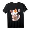 Cat Boba Tea Bubble Tea Anime Kawaii Neko T-Shirt – Lustiges Manga Merchandise für Anime- und Bubble Tea Fans, perfekt als Geschenk für Mädchen und Frauen