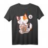 Cat Boba Tea Bubble Tea Anime Kawaii Neko T-Shirt – Lustiges Manga Merchandise für Anime- und Bubble Tea Fans, perfekt als Geschenk für Mädchen und Frauen