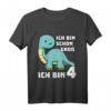 Kinder Dinosaurier T-Shirt - Ich Bin Schon Groß Ich Bin 4 - Perfektes Geburtstagsgeschenk für Dino-begeisterte Kinder zum vierten Geburtstag