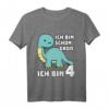 Kinder Dinosaurier T-Shirt - Ich Bin Schon Groß Ich Bin 4 - Perfektes Geburtstagsgeschenk für Dino-begeisterte Kinder zum vierten Geburtstag