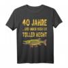 40 Jahre Geburtstag Angler T-Shirt - Lustiges Hecht Motiv für Männer, Papa, Bruder & Onkel zum Jubiläum