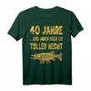 40 Jahre Geburtstag Angler T-Shirt - Lustiges Hecht Motiv für Männer, Papa, Bruder & Onkel zum Jubiläum
