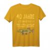 40 Jahre Geburtstag Angler T-Shirt - Lustiges Hecht Motiv für Männer, Papa, Bruder & Onkel zum Jubiläum