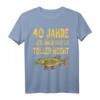 40 Jahre Geburtstag Angler T-Shirt - Lustiges Hecht Motiv für Männer, Papa, Bruder & Onkel zum Jubiläum