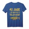 40 Jahre Geburtstag Angler T-Shirt - Lustiges Hecht Motiv für Männer, Papa, Bruder & Onkel zum Jubiläum