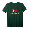 I Love Greece Souvenir T-Shirt – Herzdesign, Grunge-Stil für Damen, Herren & Kinder, Perfekt als Griechenland-Reisesouvenir