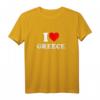 I Love Greece Souvenir T-Shirt – Herzdesign, Grunge-Stil für Damen, Herren & Kinder, Perfekt als Griechenland-Reisesouvenir