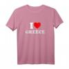 I Love Greece Souvenir T-Shirt – Herzdesign, Grunge-Stil für Damen, Herren & Kinder, Perfekt als Griechenland-Reisesouvenir