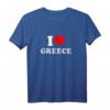 I Love Greece Souvenir T-Shirt – Herzdesign, Grunge-Stil für Damen, Herren & Kinder, Perfekt als Griechenland-Reisesouvenir