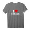 I Love Greece Souvenir T-Shirt – Herzdesign, Grunge-Stil für Damen, Herren & Kinder, Perfekt als Griechenland-Reisesouvenir