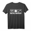 Metallbauer T-Shirt mit Werkzeugmotiven – Klassisch geschnitten, doppelt genähter Saum, ideal für Metallhandwerker & Schweißer