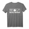 Metallbauer T-Shirt mit Werkzeugmotiven – Klassisch geschnitten, doppelt genähter Saum, ideal für Metallhandwerker & Schweißer