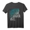 52. Geburtstag Mann T-Shirt - Limited Edition Februar 1972 Lustiges Geschenk & Deko für 52 Jahre Feier