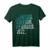 52. Geburtstag Mann T-Shirt - Limited Edition Februar 1972 Lustiges Geschenk & Deko für 52 Jahre Feier