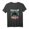 Lustiges Ich Werde Onkel Geschenk - Leveled Up To Uncle 2021 T-Shirt für Babyparty & Schwangerschaftsankündigung