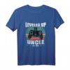 Lustiges Ich Werde Onkel Geschenk - Leveled Up To Uncle 2021 T-Shirt für Babyparty & Schwangerschaftsankündigung