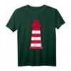 Leuchtturm T-Shirt mit roten und weißen Streifen – Maritimes Seemannsshirt für Seeleute, Kapitäne und Küstenliebhaber