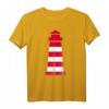 Leuchtturm T-Shirt mit roten und weißen Streifen – Maritimes Seemannsshirt für Seeleute, Kapitäne und Küstenliebhaber