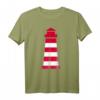 Leuchtturm T-Shirt mit roten und weißen Streifen – Maritimes Seemannsshirt für Seeleute, Kapitäne und Küstenliebhaber