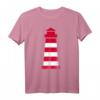 Leuchtturm T-Shirt mit roten und weißen Streifen – Maritimes Seemannsshirt für Seeleute, Kapitäne und Küstenliebhaber