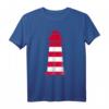 Leuchtturm T-Shirt mit roten und weißen Streifen – Maritimes Seemannsshirt für Seeleute, Kapitäne und Küstenliebhaber