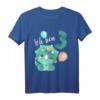 Kinder Dino T-Shirt für 3 Jahre alt – Niedliches Dinosaurier Outfit mit Triceratops & T-Rex für Geburtstagsfeier & Party