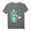 Kinder Dino T-Shirt für 3 Jahre alt – Niedliches Dinosaurier Outfit mit Triceratops & T-Rex für Geburtstagsfeier & Party