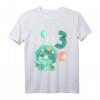 Kinder Dino T-Shirt für 3 Jahre alt – Niedliches Dinosaurier Outfit mit Triceratops & T-Rex für Geburtstagsfeier & Party
