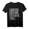 17. Geburtstag Junge Limitierte Edition Oktober 2007 T-Shirt – Lustiges Geschenk & Geburtstagsdeko für Teenager