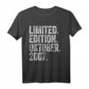 17. Geburtstag Junge Limitierte Edition Oktober 2007 T-Shirt – Lustiges Geschenk & Geburtstagsdeko für Teenager