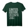 17. Geburtstag Junge Limitierte Edition Oktober 2007 T-Shirt – Lustiges Geschenk & Geburtstagsdeko für Teenager