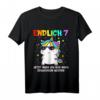 Kinder Unicorn T-Shirt - Endlich 7 Jahre alt, Lustiges Geburtstagsgeschenk für Jungen & Mädchen, Ideal für 7. Geburtstag 2015
