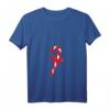Damen Weihnachtsdeko T-Shirt mit Zuckerstange im V-Ausschnitt – Festliches Design für Kinder, Partner und Christliche Weihnachten